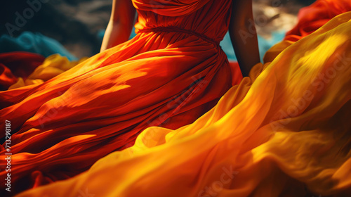 Saree Splendor: Embracing Vibrant Hues in Close-up