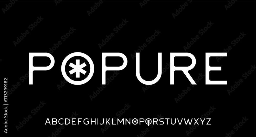 luxury modern font alphabetical vector set	
