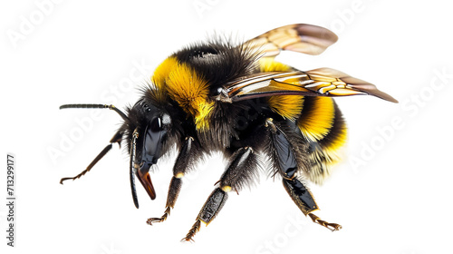 Bumblebee en Fondo Blanco En fondo transparente