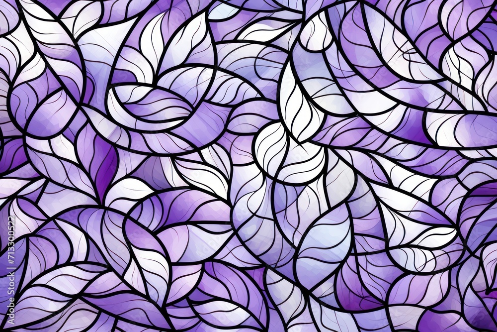 Eggplant and white clear outlines coloring page of mosaic pattern 