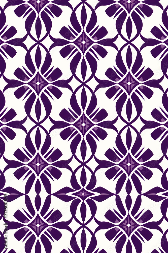 Eggplant aperiodic geometric seamless patterns