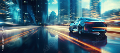 Futuristic electric car concept