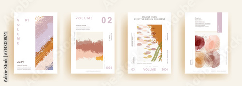abstract watercolor background template vector. Minimalist style posters cover with colorful design. Modern wallpaper design for social media, brochure, flyer, banner