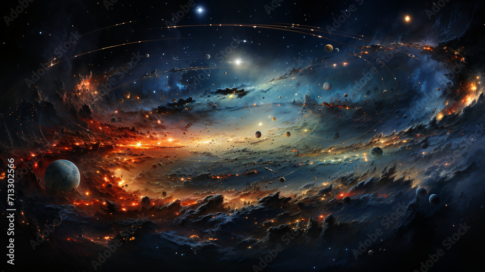 background with space, nebula, and stars for a cosmic atmosphere that captivates and inspires imagination and wonder