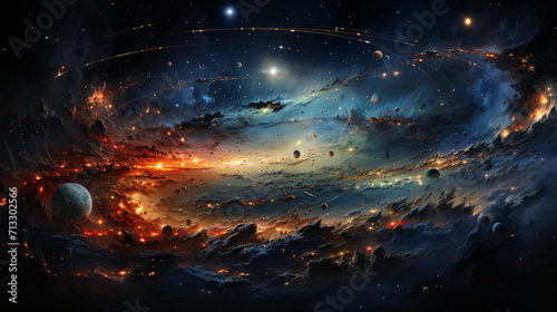 background with space, nebula, and stars for a cosmic atmosphere that captivates and inspires imagination and wonder