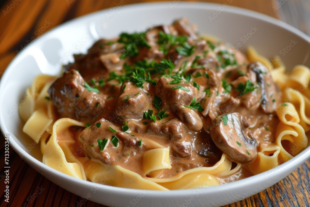 Homemade Hearty Beef Stroganoff