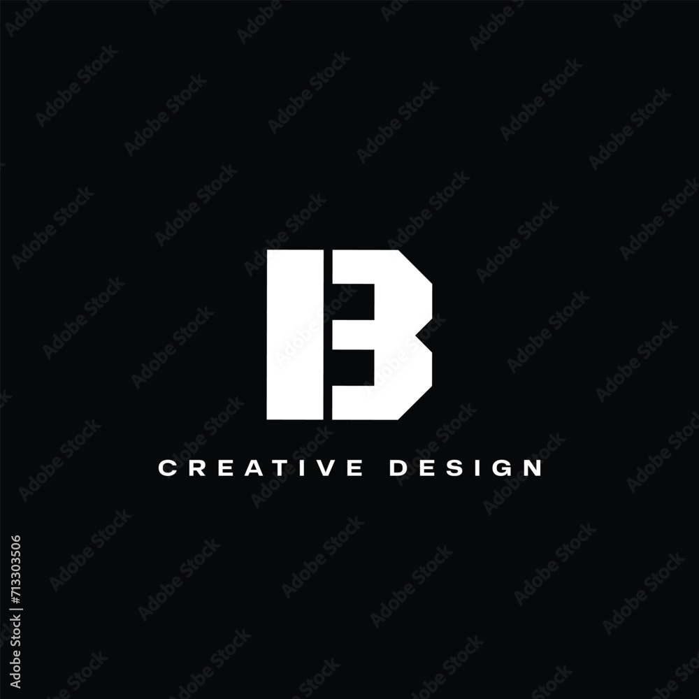 Flat Minimal 13 logo design Flat Minimal 13 logo design
