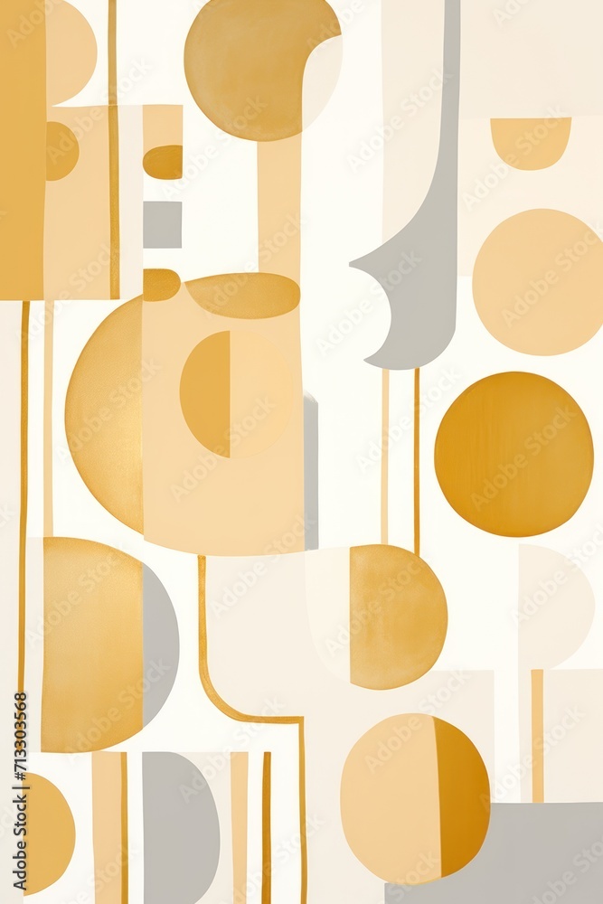 Gold abstract simple shapes