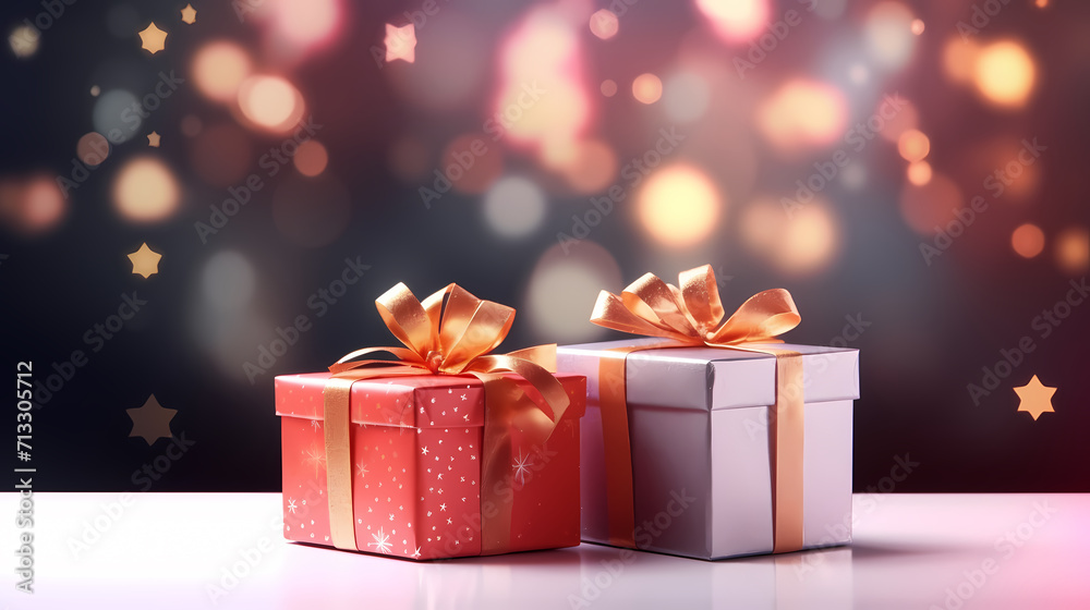 Gift box background with copy space for Christmas gifts, holidays or birthdays Gift box background with copy space for Christmas gifts, holidays or birthdays