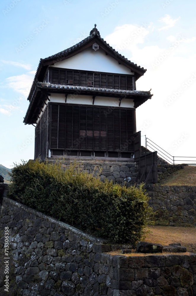 Obraz premium 臼杵城 卯寅口脇門櫓