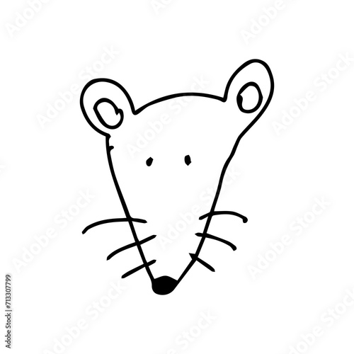 Foto cute hand drawn mouse