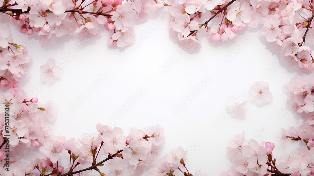 Photo beautiful cherry blossom frame