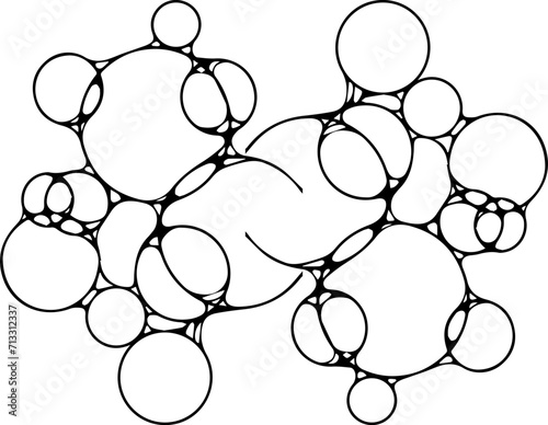 Black abstract dots, circles on white background, pttern, vector, textile