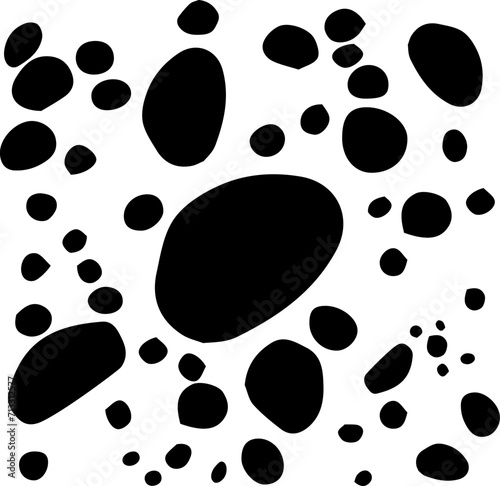 Black abstract circles on white background, pttern, vector photo