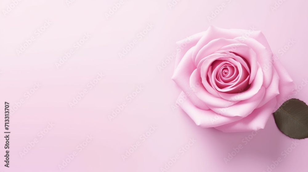 Elegant Pink Rose on Soft Pink Background Elegant Pink Rose on Soft Pink Background