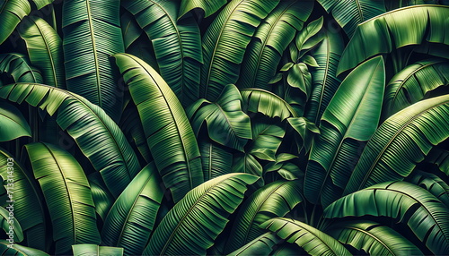 wallpaper pattern with banana leaves