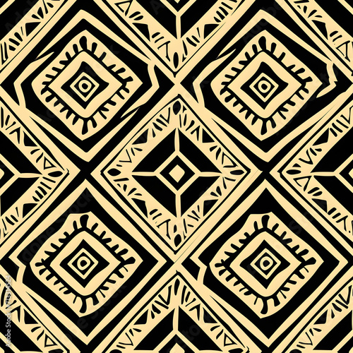 Wallpaper Mural Seamless pattern of African geometric Kente cloth. Ethnic colorful print and background Torontodigital.ca