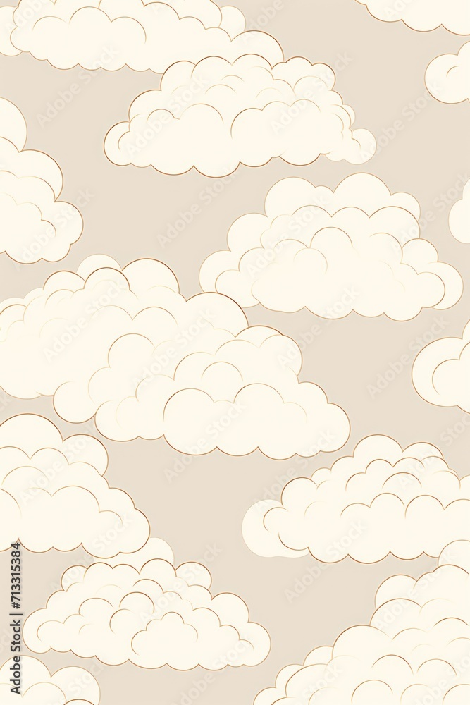 Ivory beige and cloud cute square pattern