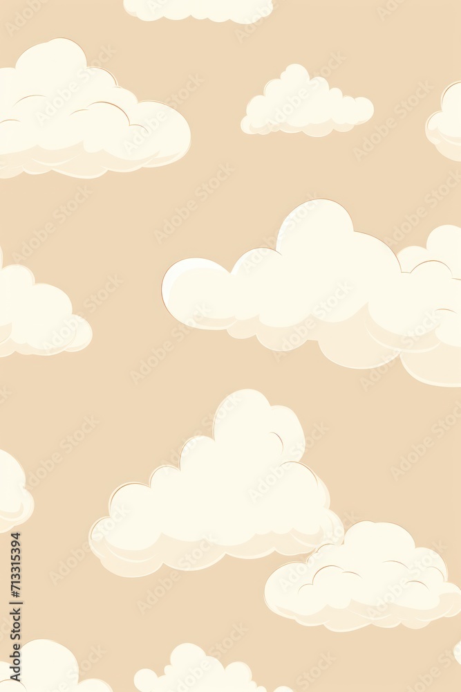Ivory beige and cloud cute square pattern