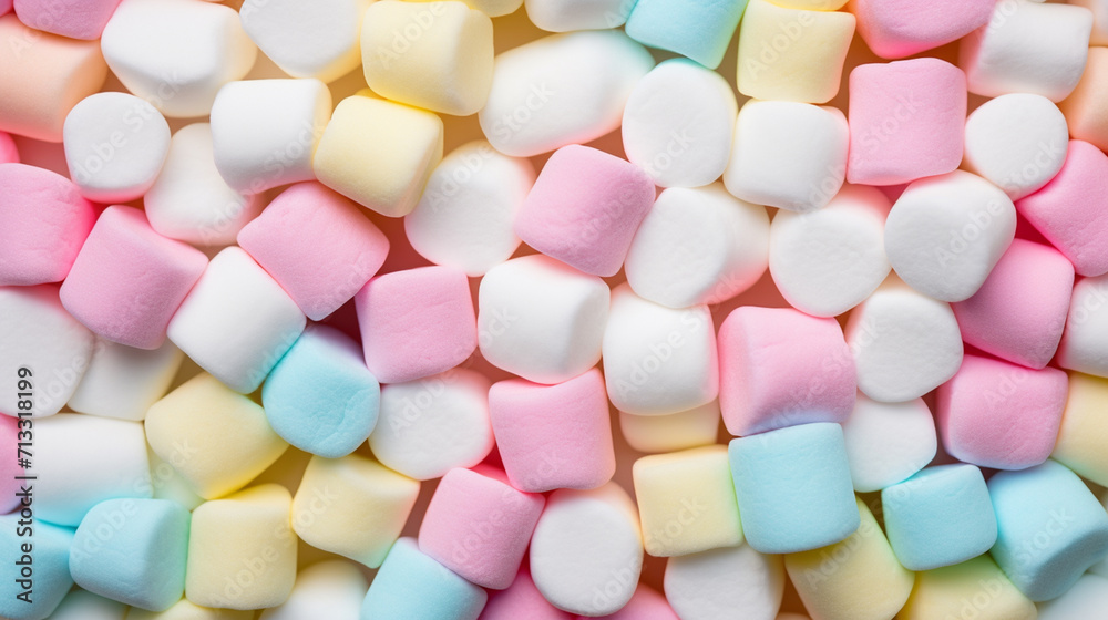 background of colorful tasty marshmallows