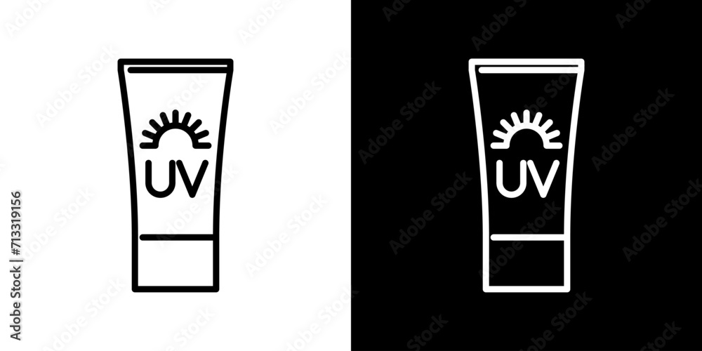 シンプルなUVケアアイコン シンプルなUVケアアイコン