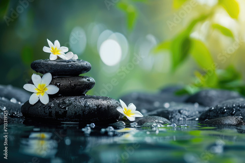Spa background with stones