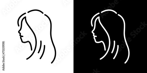 シンプルなヘアサロンアイコン