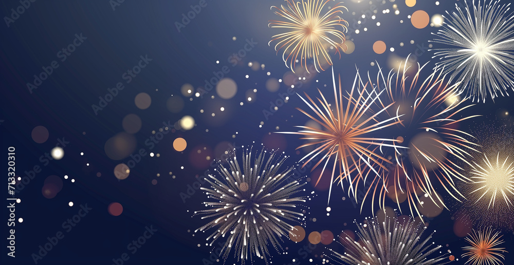 Festive background with fireworks and space for text. Festive background with fireworks and space for text.