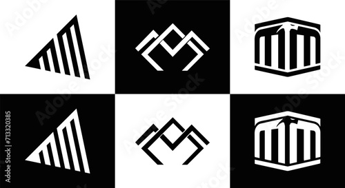 MM logo. M M design. White MM letter. MM, M M letter logo design. Initial letter MM linked circle uppercase monogram logo. M M letter logo vector design. MM letter logo design five style.	
 photo