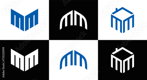 MM logo. M M design. White MM letter. MM, M M letter logo design. Initial letter MM linked circle uppercase monogram logo. M M letter logo vector design. MM letter logo design five style. 
