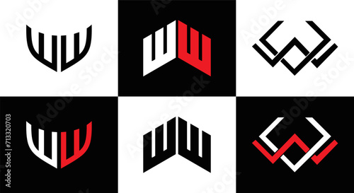 WW logo. W W design. White WW letter. WW, W W letter logo design. Initial letter WW linked circle uppercase monogram logo. W W letter logo vector design. WW letter logo design five style.	
