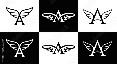 A letter logo design for fashion and beauty and spa company. A letter vector icon.