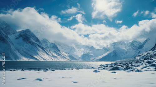 Ladakh Serenity  Snow-Covered Peaks in the Himalayas