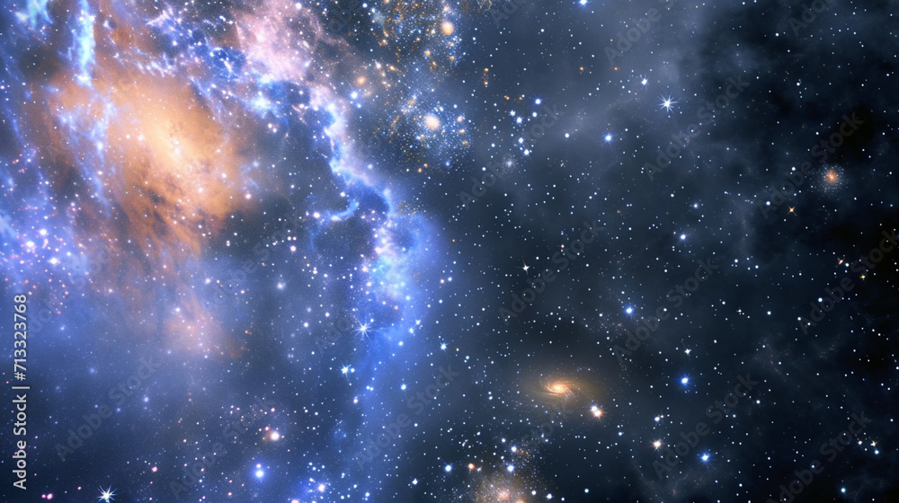 Naklejka premium Realistic Stars dance. Background with Star and Space content. Space Background With Nebula And Stars. 