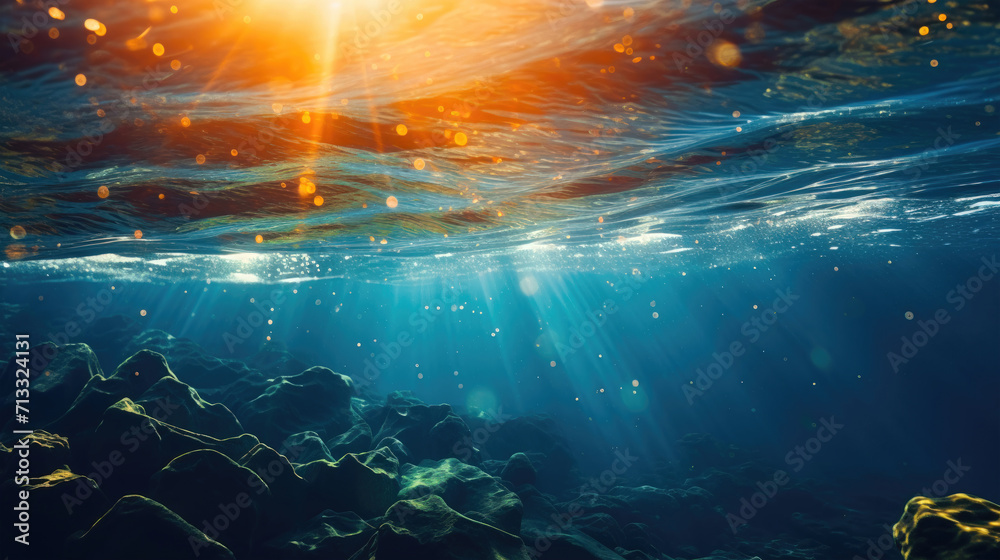 Ripples of Radiance: A Captivating Fusion of Lens Flares and Water