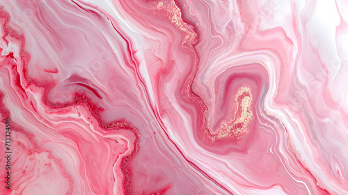 Pink Fluid art texture marble background pattern