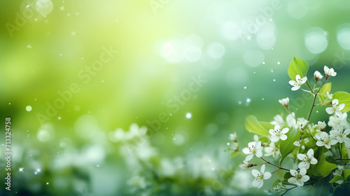 spring background with bokeh