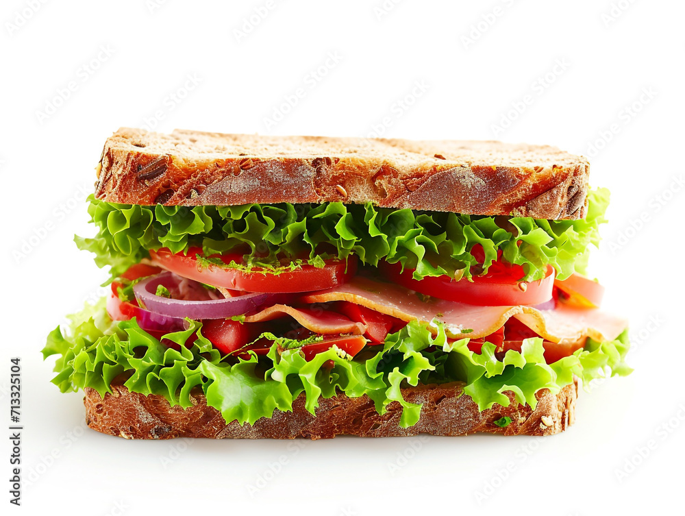 Sandwich isolated on white background in minimalist style. Sandwich isolated on white background in minimalist style.