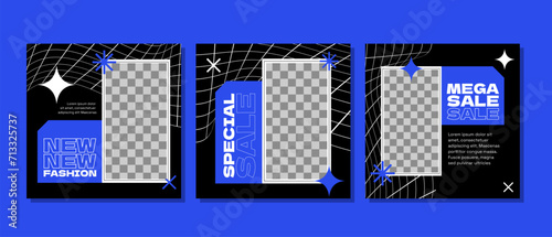 Brutalism sale instagram feed template design