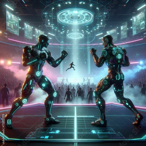 boxing of the future futuristic sport generative AI © FABIO