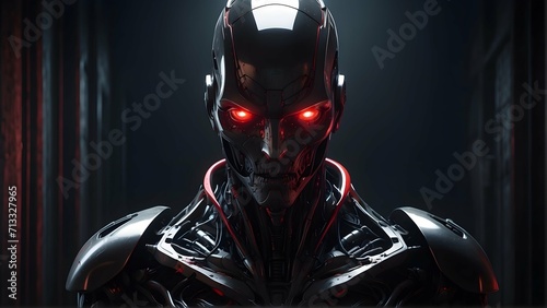 Futuristic Evil AI Robot - Sinister Aspect of Futuristic AI Robots - Dark and Fierce - Ai robo army, soldier.
AI for Military.