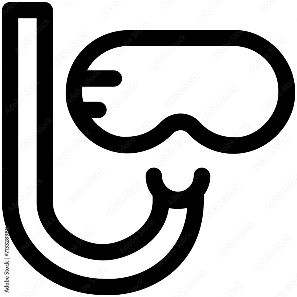 Diving Mask Vector Icon Diving Mask Vector Icon