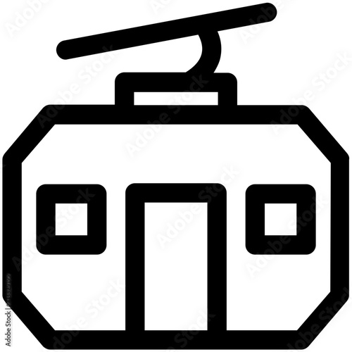 Ropeway Vector Icon