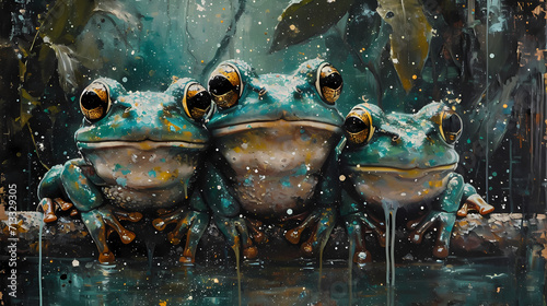 frogs in water
