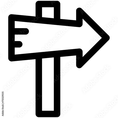 Signpost Vector Icon