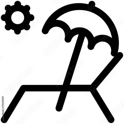 Sunshade Vector Icon