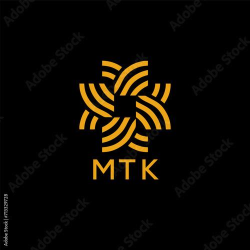 MTK Letter logo design template vector. MTK Business abstract connection vector logo. MTK icon circle logotype.
 photo