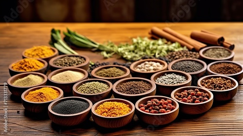 Various aromatic bright spices © Svitlana