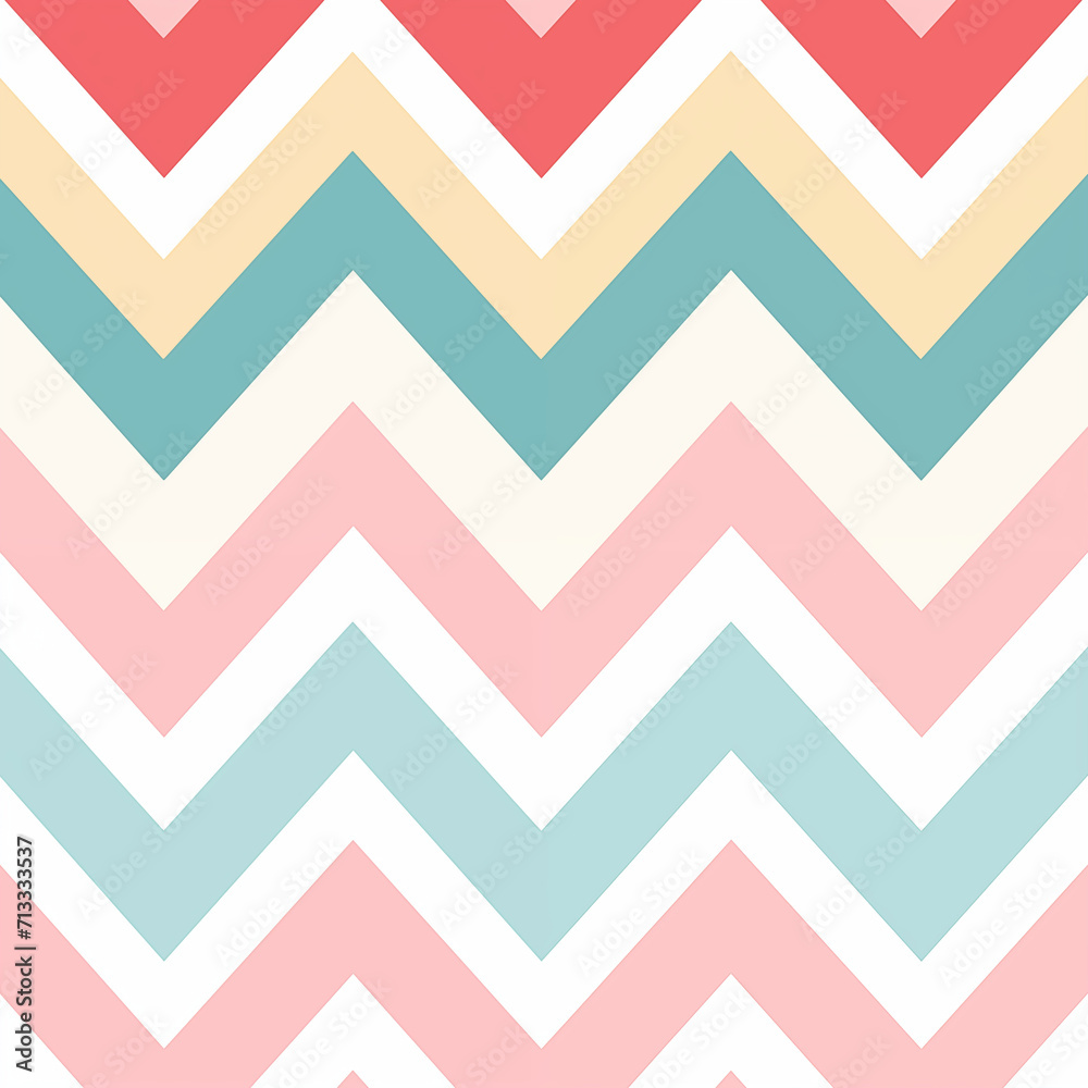 Zig zag seamless pattern, vector and illustration.pastel color Zig zag seamless pattern, vector and illustration.pastel color