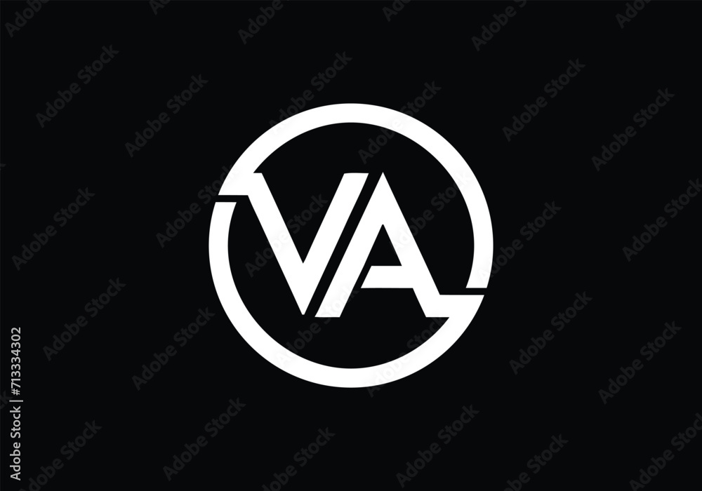 Initial monogram letter VA logo Design vector Template. VA Letter Logo Design. Initial monogram letter VA logo Design vector Template. VA Letter Logo Design.
